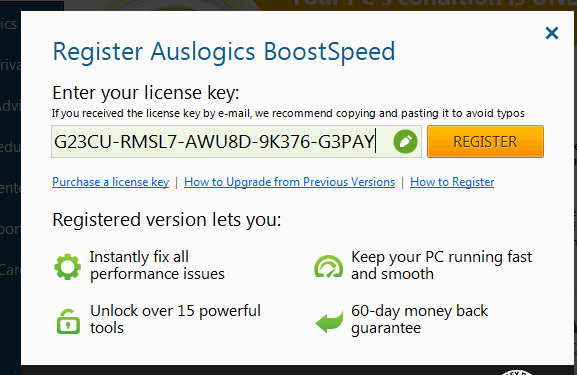 auslogics boostspeed 10 license key