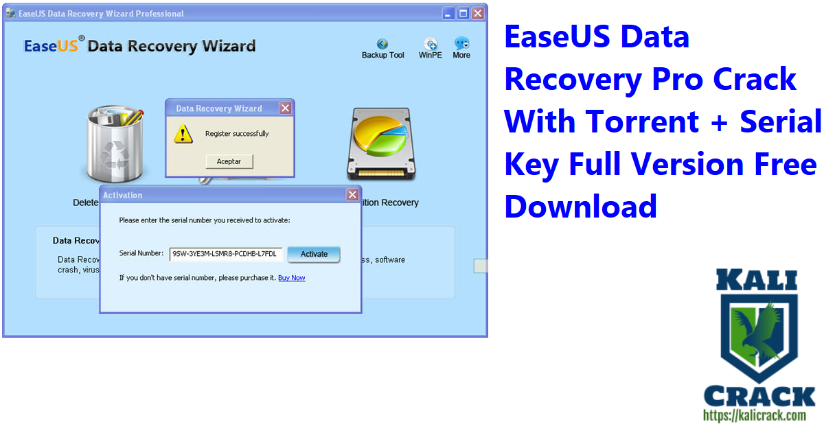 EaseUS Data Recovery Pro Crack With Torrent + Serial Key Full Version Free Download