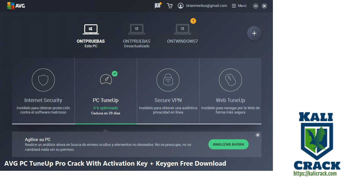 AVG PC TuneUp Pro Crack With Activation Key + Keygen Free Download