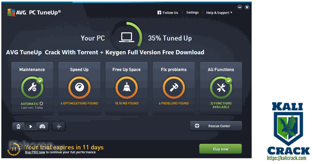 AVG TuneUp Crack With Torrent + Keygen Full Version Free Download
