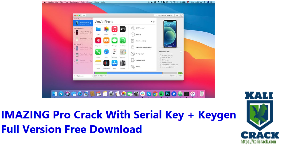 IMAZING Pro Crack With Serial Key + Keygen Full Version Free Download