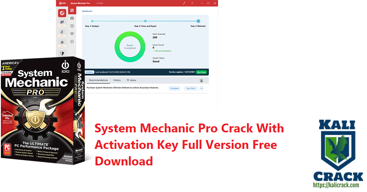 install and activate system mechanic