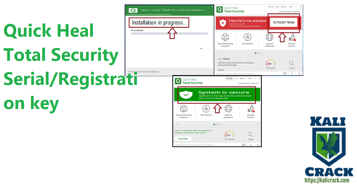 Quick Heal Total Security Serial-Registration key